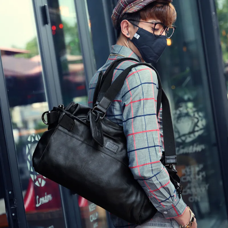 Leather Men's Messenger Bag 16 Inch Laptop Crossbody Shoulder Bag - 2