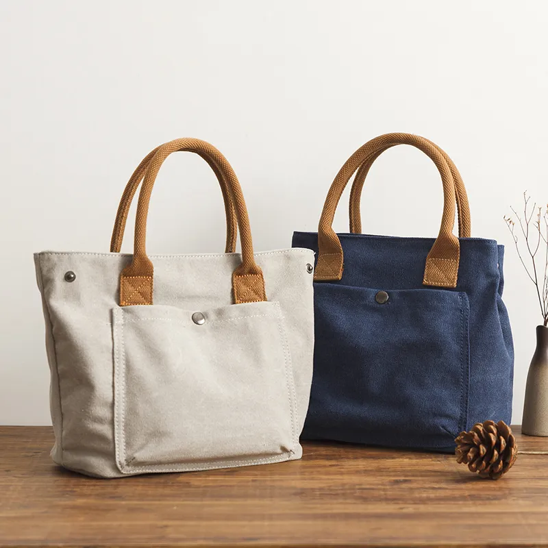 Canvas Tote Bag for Women 2024 Fashion Handheld Work Bag - 1
