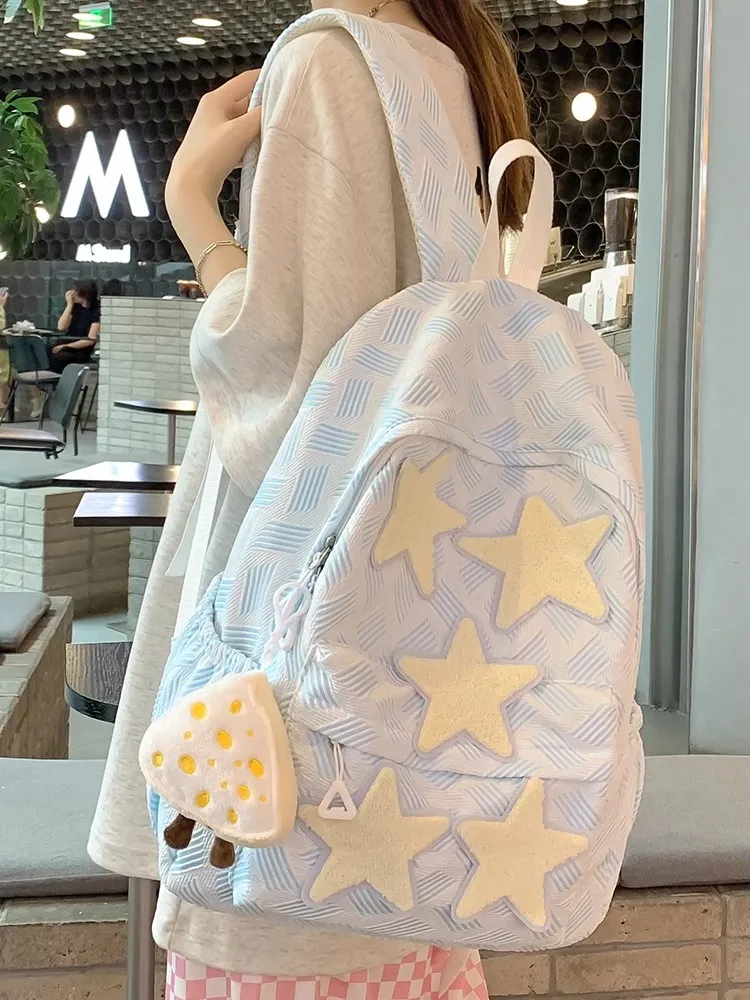 Stars Backpack for Women 2025 New Cute Korean School Bag College - 2