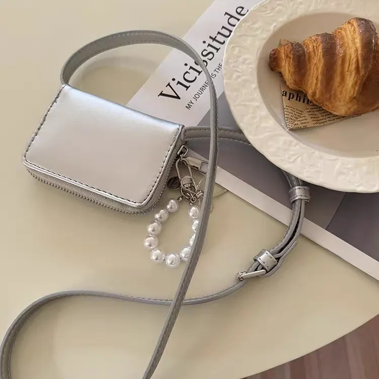 Mini Square Crossbody Bag, Cute Waist Pouch with Zipper Closure - 5