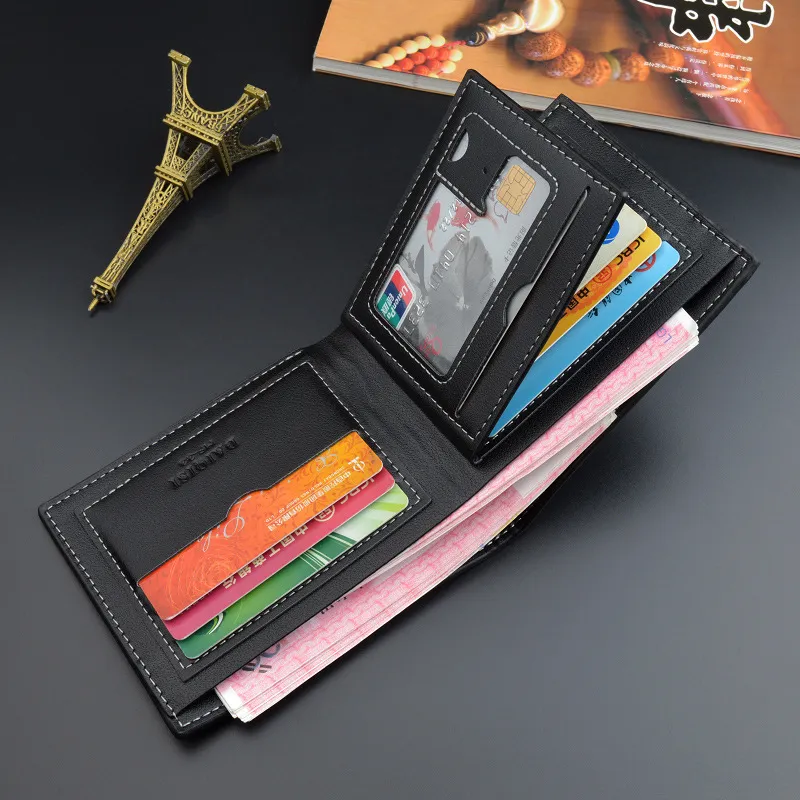 Men's Zip Wallet Multi-Card Short Leather PU Fashion - 3