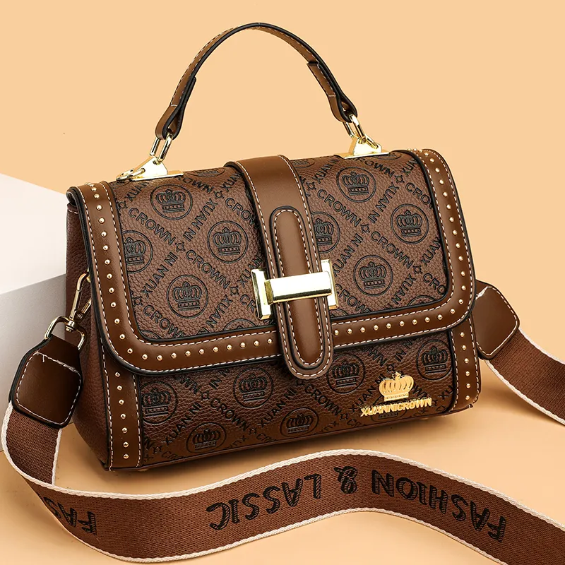 Fashionable Soft Leather Shoulder Bag for Women, Winter 2022 New Style - 1