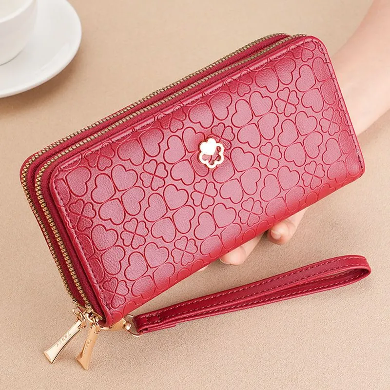 Long Zip Wristlet Wallet for Women, Large Capacity Phone Wristlet Purse - 4