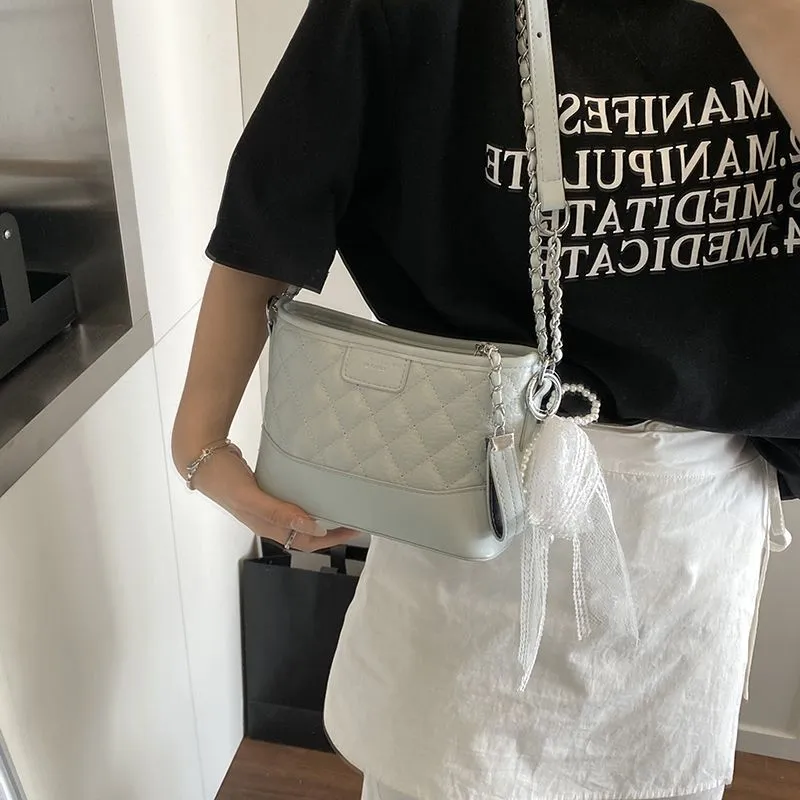 Quilted Chain Shoulder Bag 2025 Fashion Crossbody Bag with Zipper - 4
