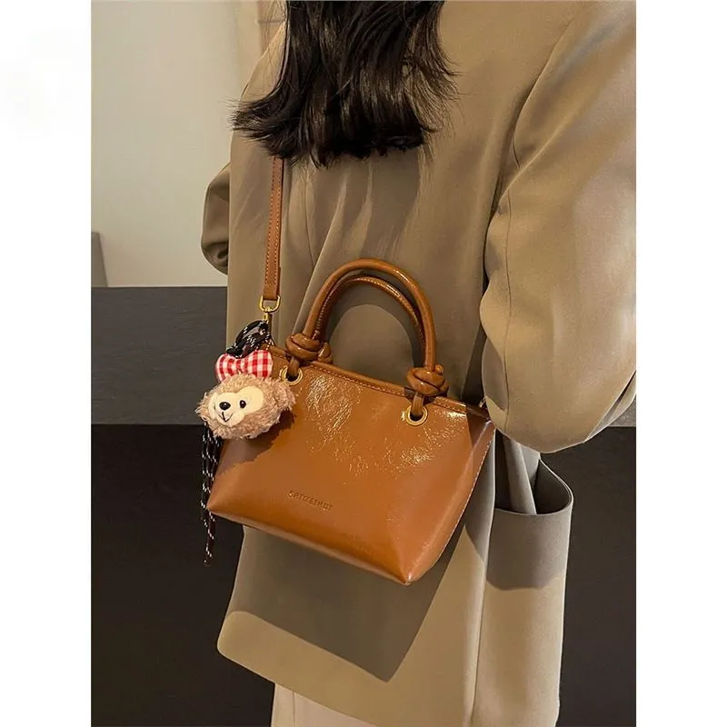 Retro Bucket Bag 2024 Women's PU Crossbody Shoulder Bag - 5