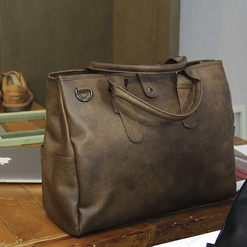 Retro Messenger Bag for Men, Large Capacity Laptop Crossbody Bag - 1