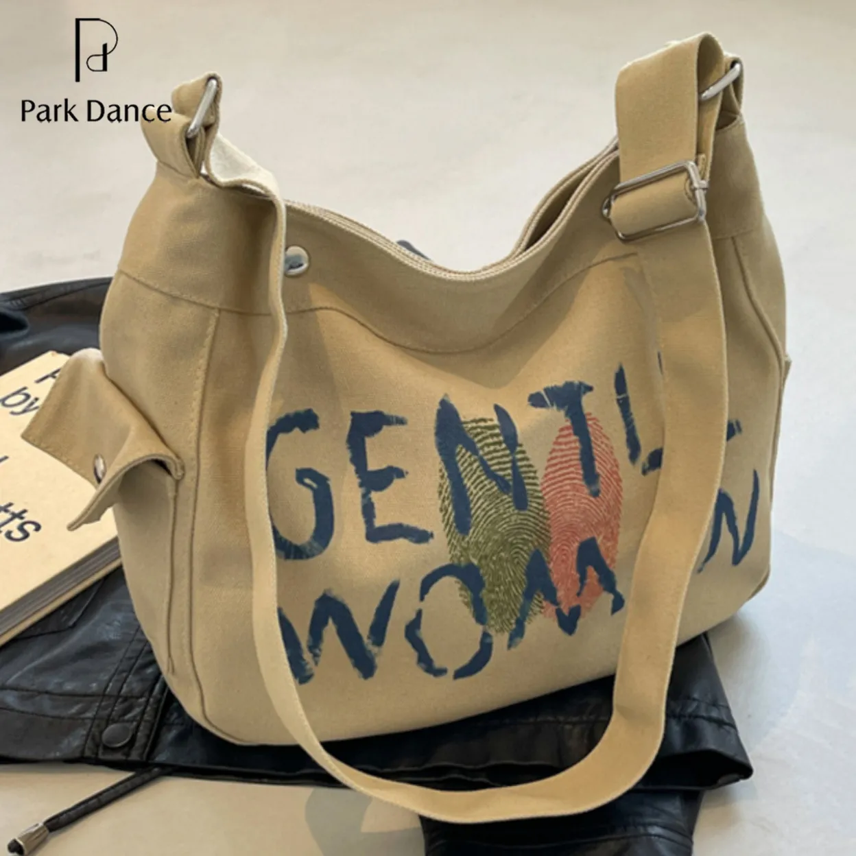 Large Capacity Canvas Tote Bag for Women, Fashion Shoulder Bag for Commute & Travel - 1