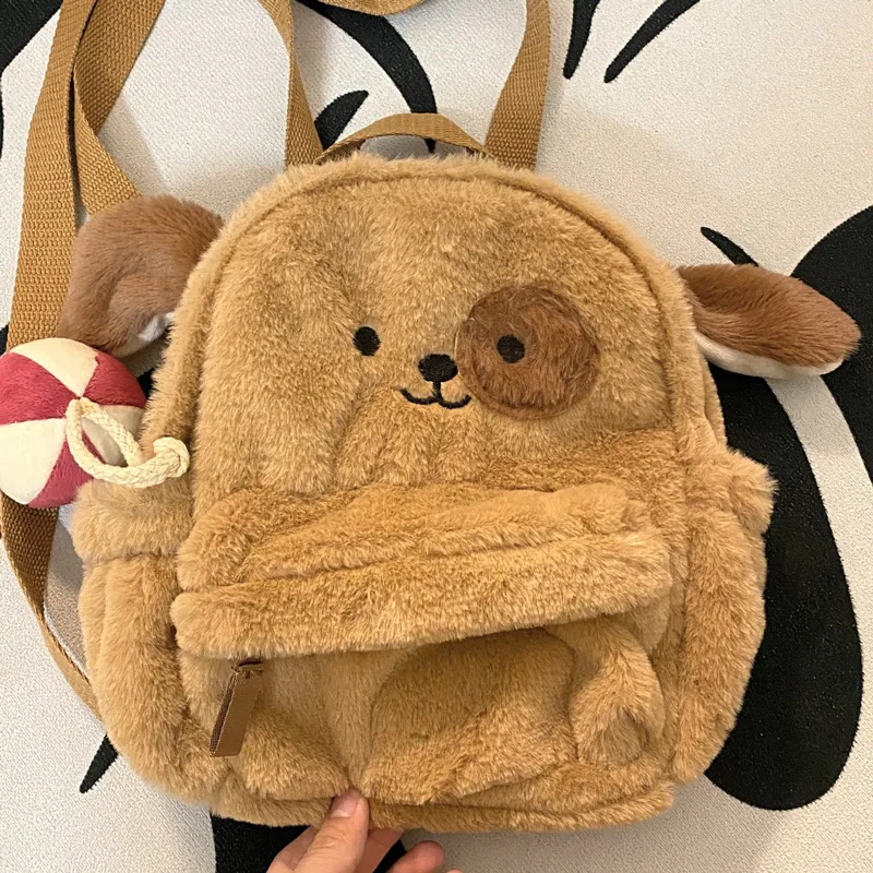 Cute Plush Dog Backpack for School, Large Capacity Daypack for Teens & College - 2