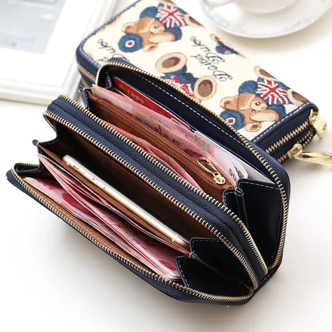 Long Zip Wallets for Women 2020, PU Leather Multi-Function Clutch Purse - 4