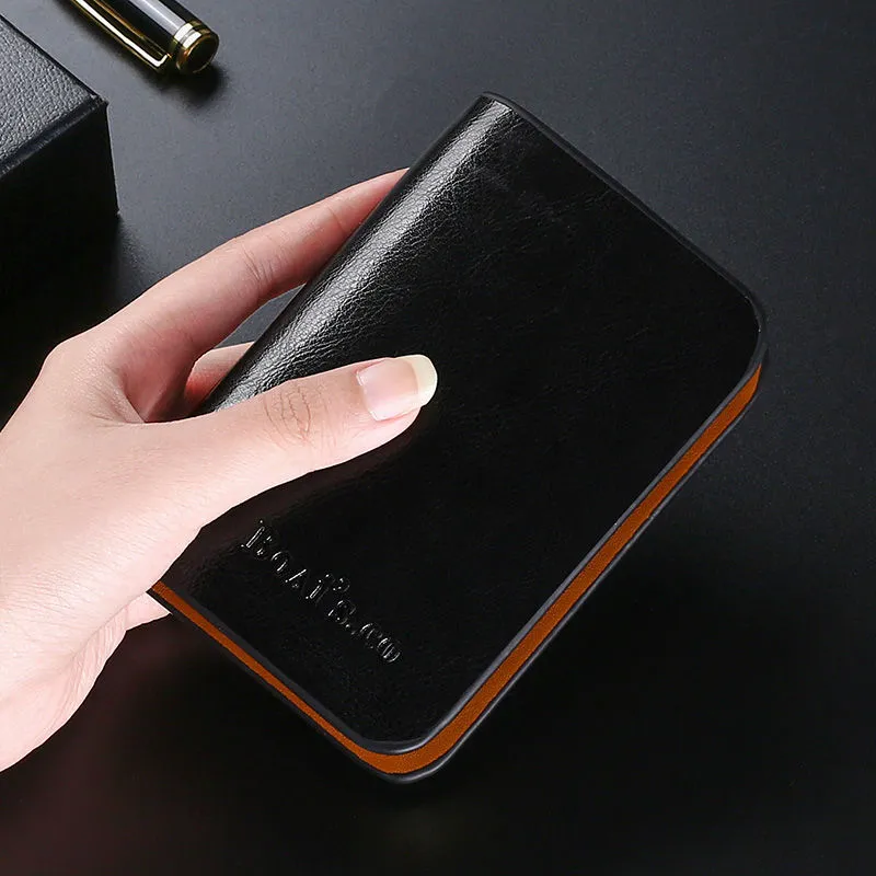 Leather Key Wallet Men's Multi-functional Business Mini Key Organizer - 3