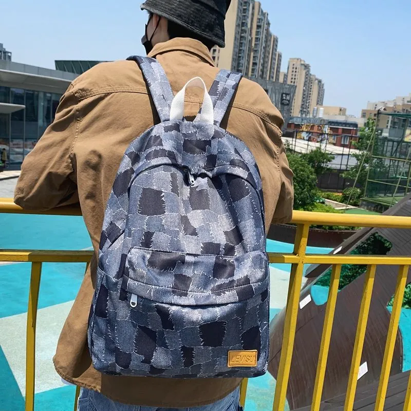 Casual Canvas Backpack for Women & Men, Large Capacity College School Bag - 2