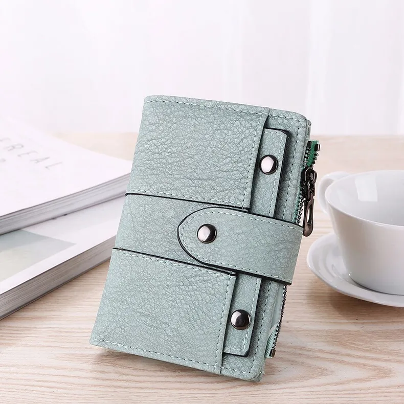 Women's Short Wallet, Zipper Coin Purse, Multifunctional Card Holder - 1