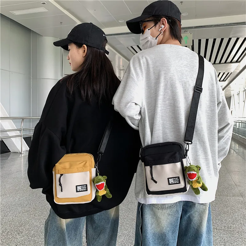 Men's Crossbody Bag Ins Style Cool Phone Sling Bag Casual Square Bag - 5