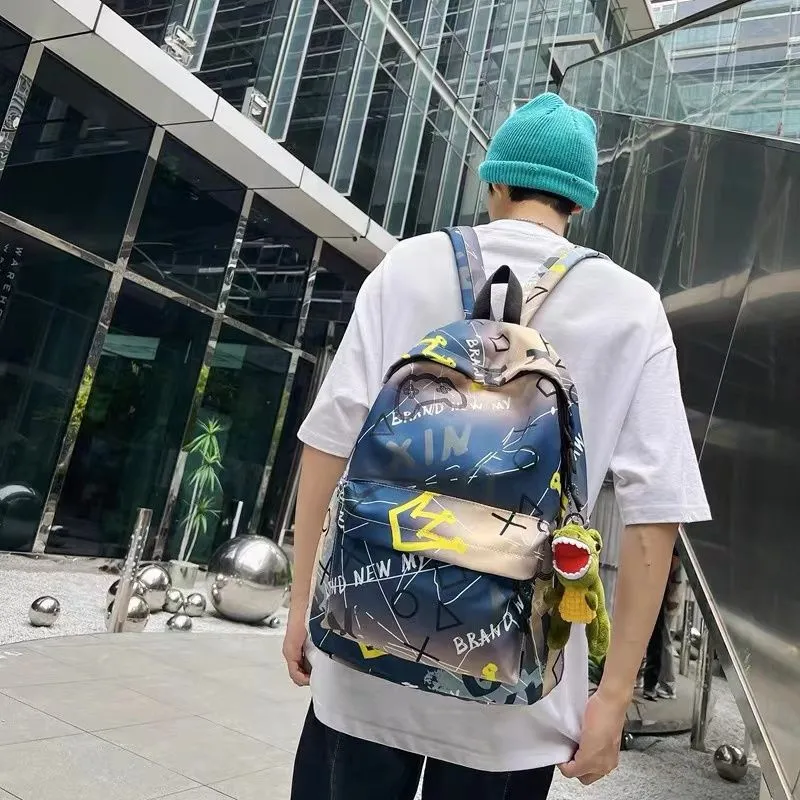 Cool Hip Hop Backpack for Teens, Large Capacity 16 Inch Laptop Bag - 2