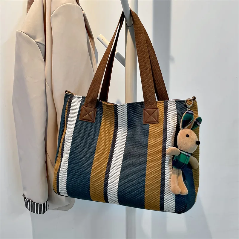 Canvas Tote Bag 2025 Women's Fashion Shoulder Bag Large Capacity - 3