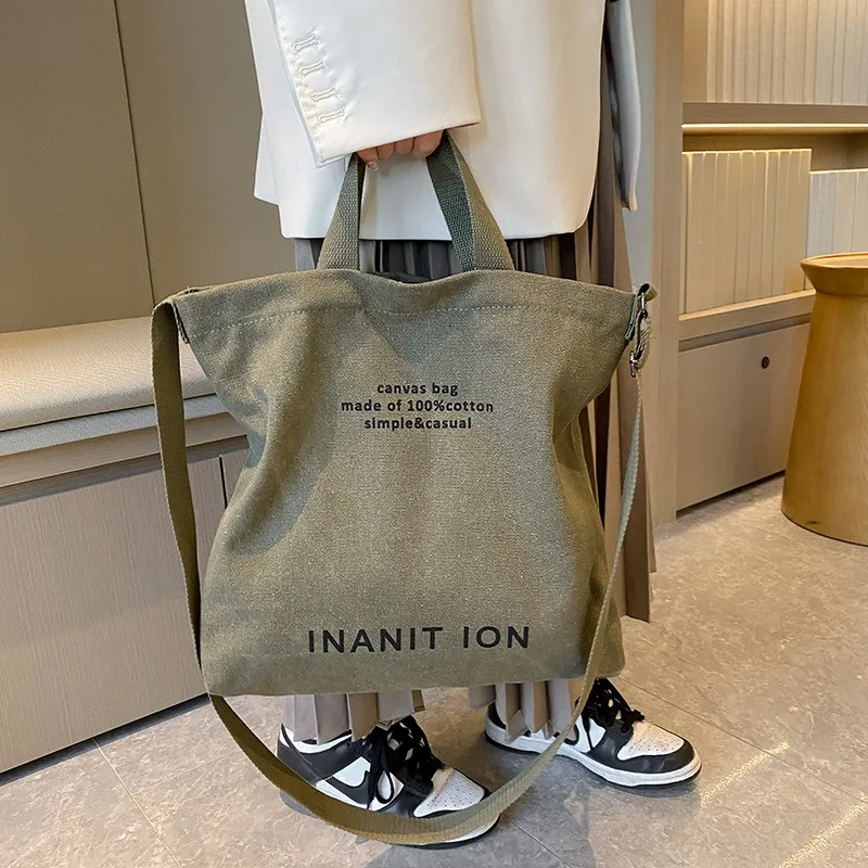 Japanese Canvas Tote Bag - Heavy Duty Crossbody Bag for Men & Women - 5