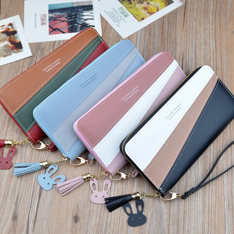 Long Zip Wallet with Fringe, Large Capacity Phone Purse, Crossbody Bag for Women - 1