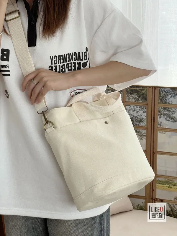 Minimalist Canvas Tote Bag for Women - Durable Work & School Tote - 5