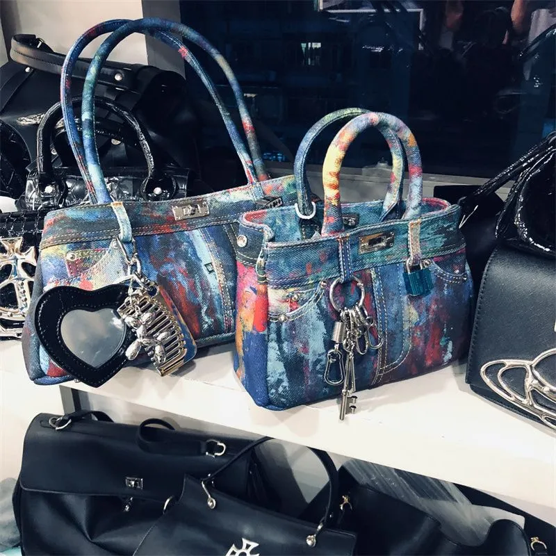 Denim Crossbody Bag 2024 New Lightweight Casual Shoulder Bag Fashion - 1