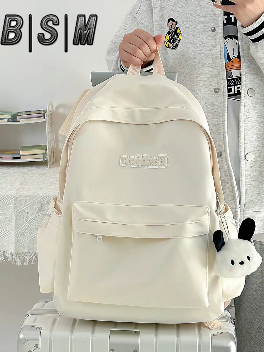 Stylish College Backpack for Women, Minimalist Nylon Rucksack, Ins Aesthetic - 4