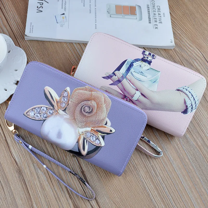 Long Zip Around Wallet for Women with Phone Pocket Large Capacity - 2
