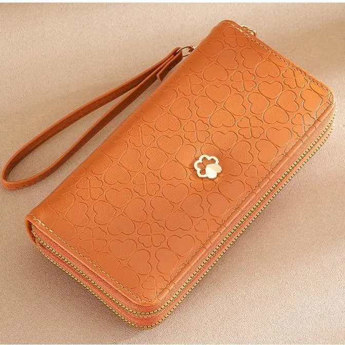 Long Zip Wristlet Wallet for Women, Large Capacity Phone Purse, Fashionable - 1