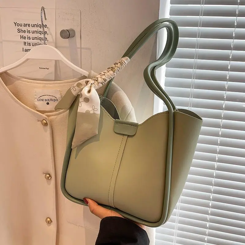 Tote Bag for Women 2025 New Color Block Simple Shoulder Bag - 3