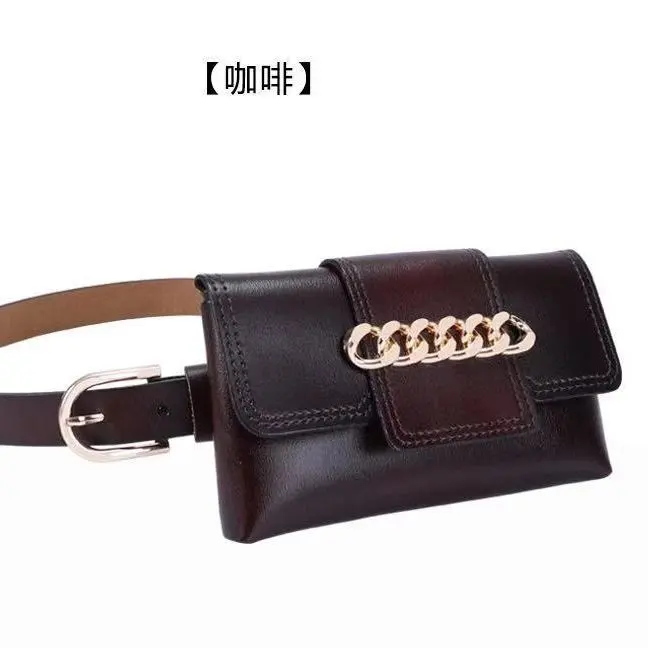 Women's Leather Belt Bag, PU Waist Bag with Alloy Buckle for Fashion - 1