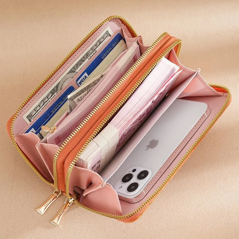 Long Zip Wristlet Wallet for Women, Large Capacity Phone Purse, Fashionable - 2