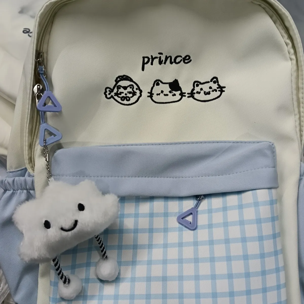Cute School Backpack for Girls, Large Capacity Nylon Rucksack - 3