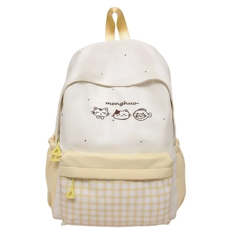 Cute School Backpack for Girls, Large Capacity Nylon Rucksack - 4