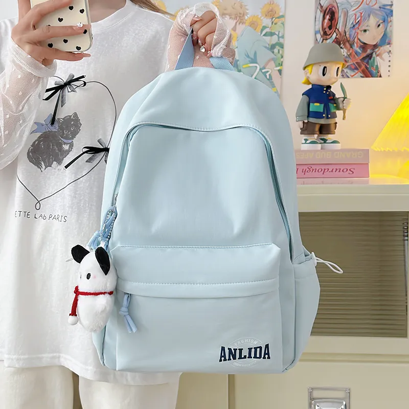 Cute Nylon Backpack for Girls, Lightweight School Bag for College & High School - 1