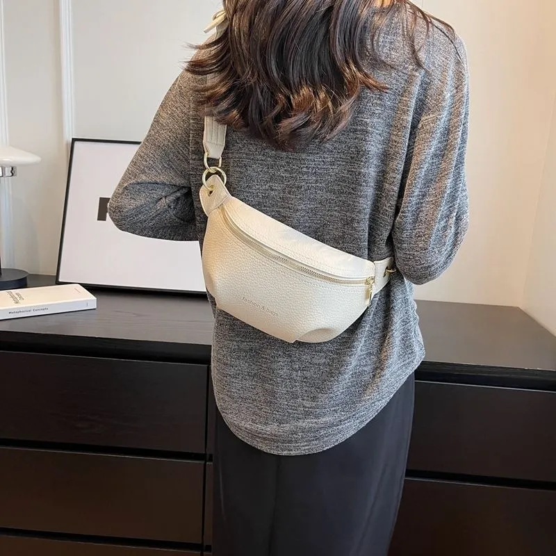 Small Round Crossbody Bag 2025, PU Sling Bag for Women, Fashionable Waist Pack - 5