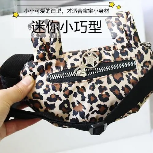 Leopard Print Waist Bag for Girls, Kids Crossbody Bag, Cute Baby Sling Bag - 4