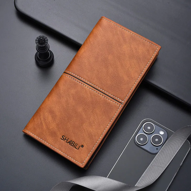 2025 Men's Long Wallet Ins Style Luxury Business Leather Card Holder - 3