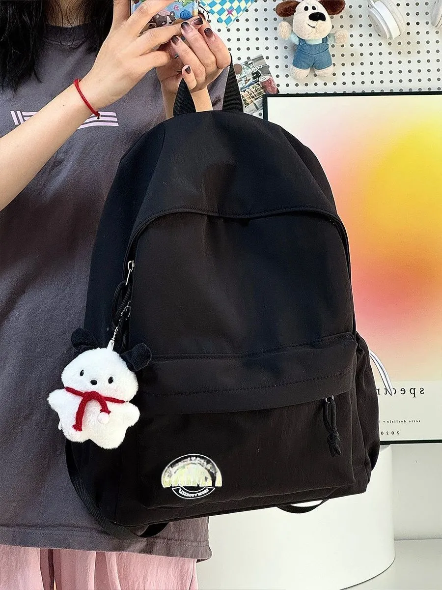 Waterproof Backpack for Women, Lightweight Nylon School Bag with Zipper Closure - 5