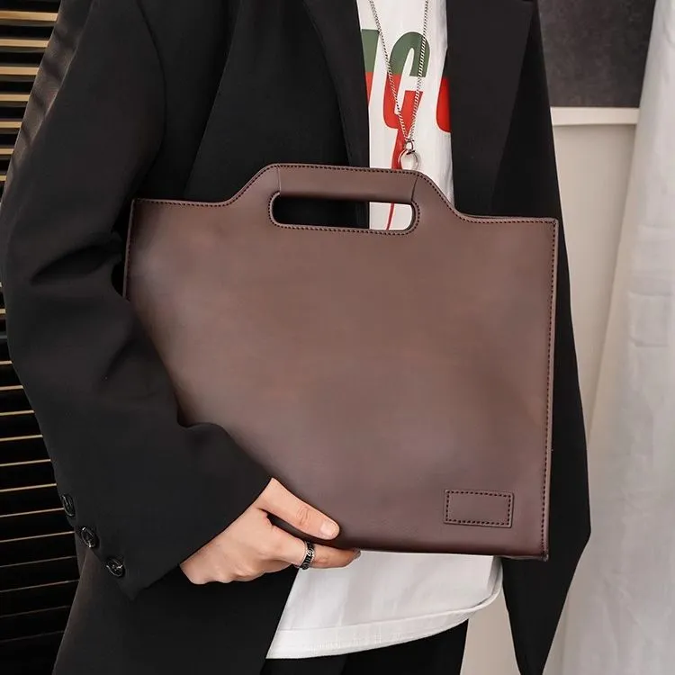 2024 Men's Messenger Bag Retro Leather Briefcase for Business & Casual Use - 2