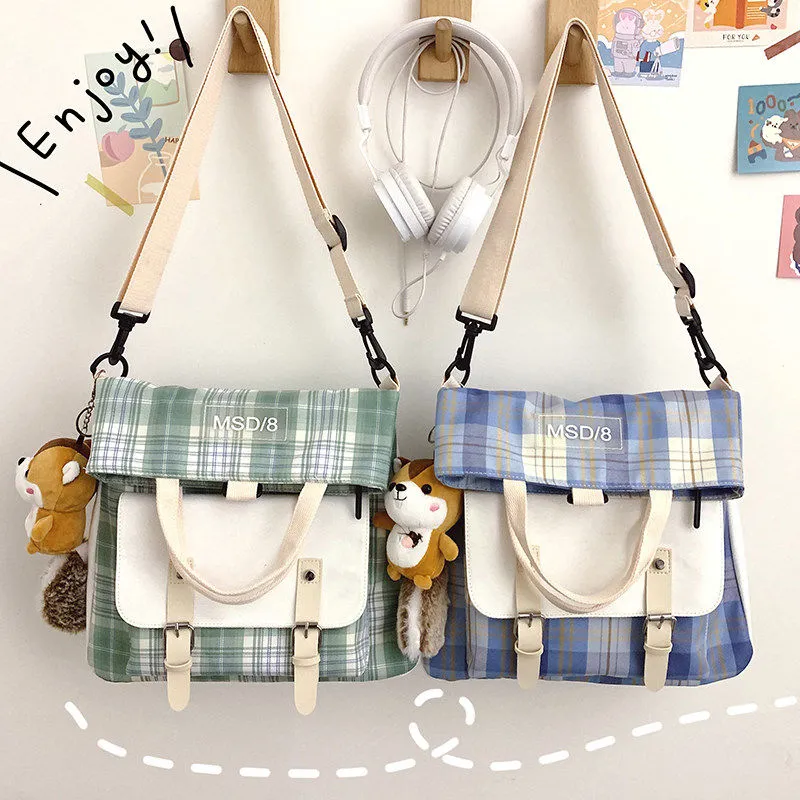 Canvas Tote Bag for Women, Large Capacity Crossbody Backpack, Ins Style - 3