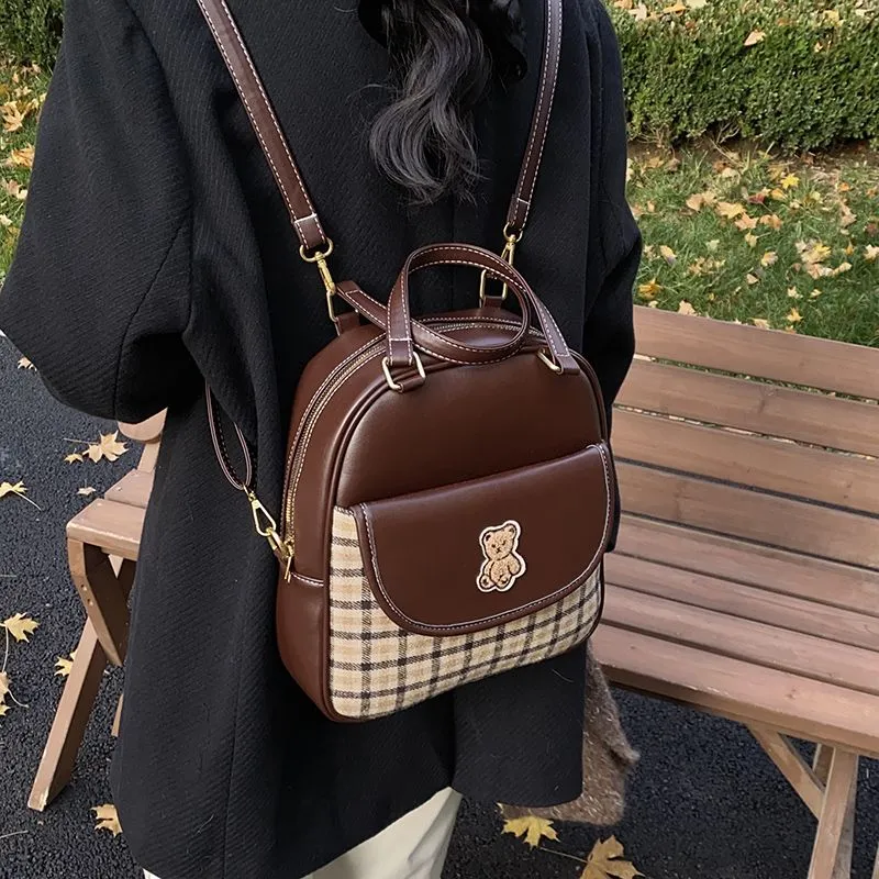 Retro Stylish Women's Backpack 2025, PU Laptop Bag for Commute - 2