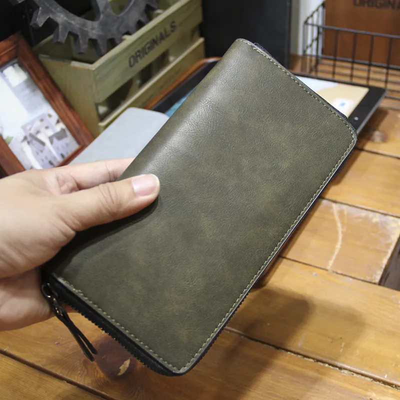 Men's Plaid Long Wallet 2024 New Trendy Checkered Card Holder - 4