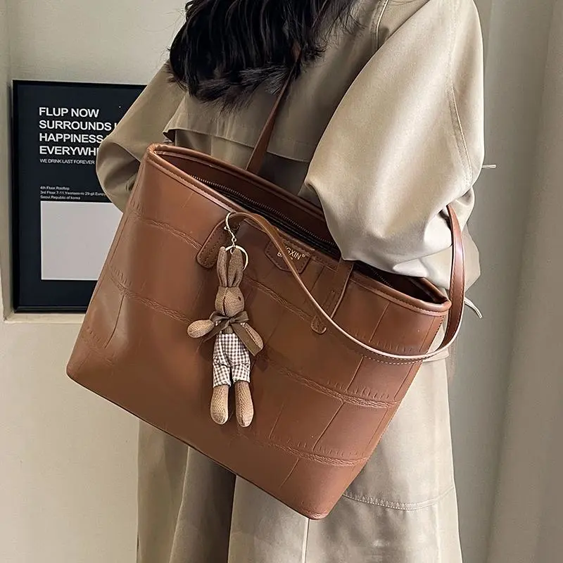 2025 Tote Bag for Women Large Capacity Shoulder Bag Maillard Commute - 3