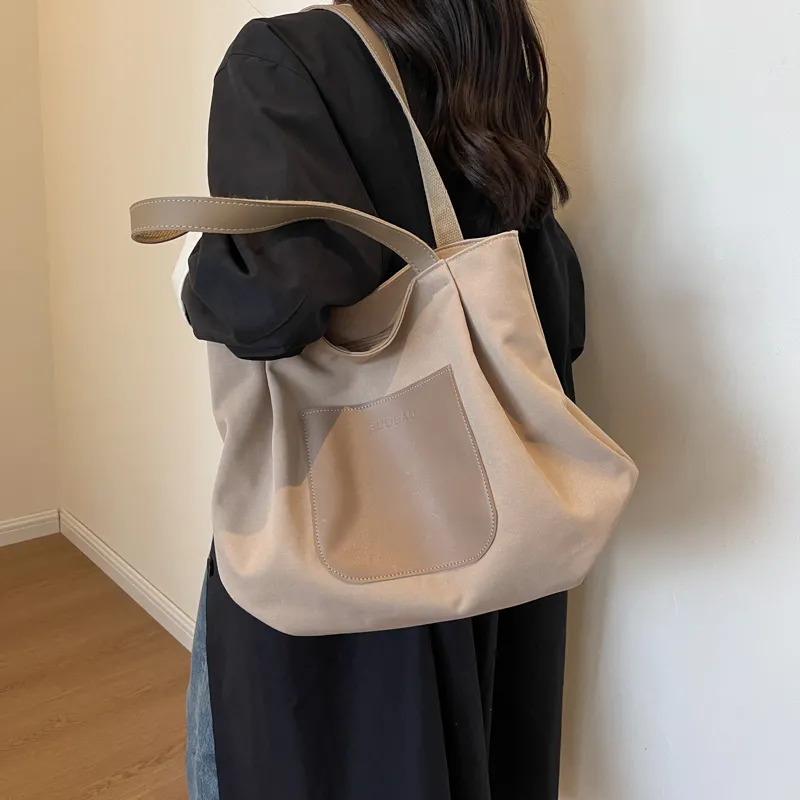 Casual Large Tote Bag Women 2023 Canvas Shoulder Bag Commute - 1