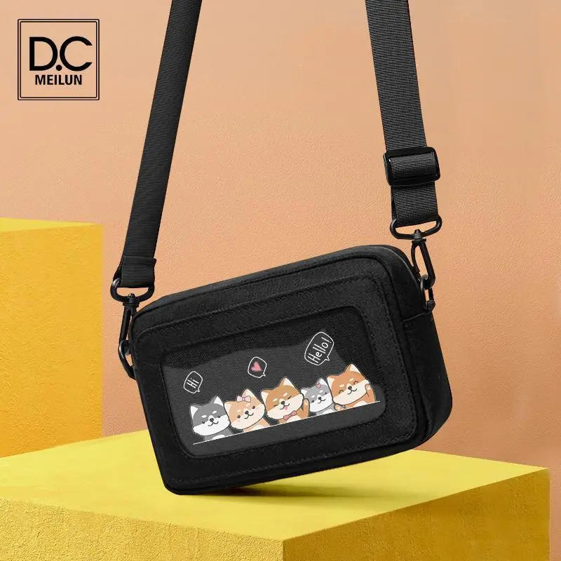 Five Shiba Inu Print Shoulder Bag Large Capacity Crossbody Bag for Men - 1