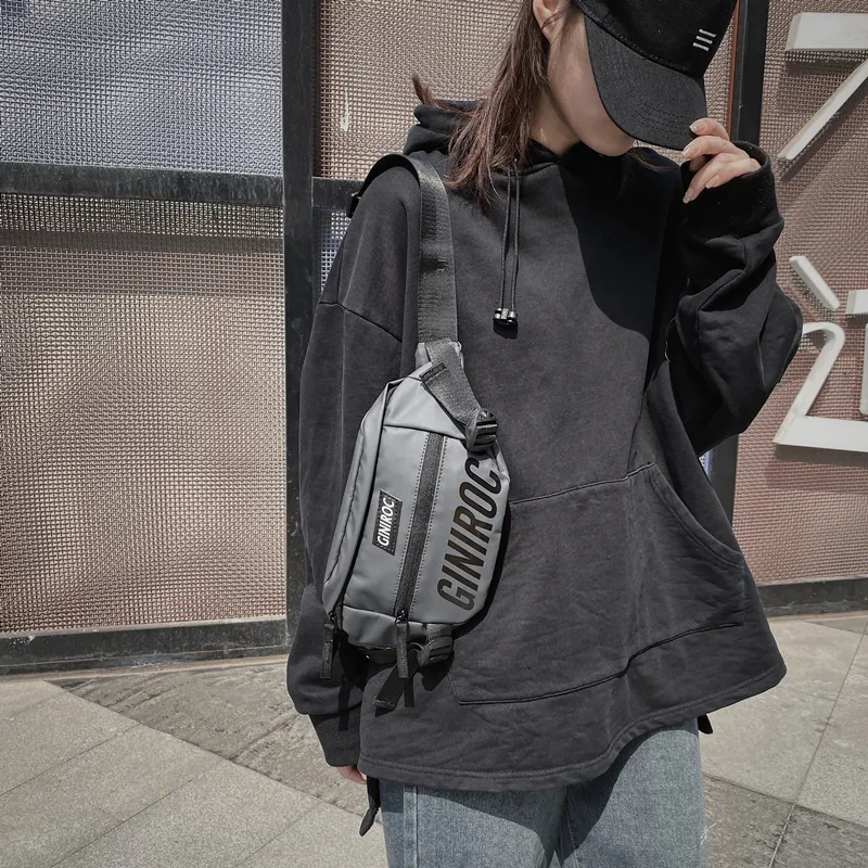 Trendy Unisex Chest Bag for Street Style, Waist Pack with Print - 5