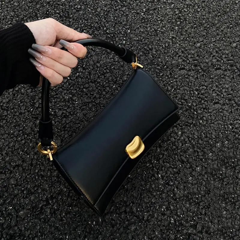 Black Underarm Bag 2023-2024 New Retro Shoulder Handbag Crossbody - 5