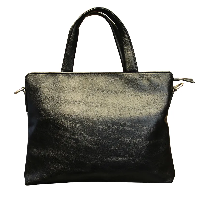 Men's Leather Briefcase, PU Business Tote Bag, 2023 New Fashion - 5