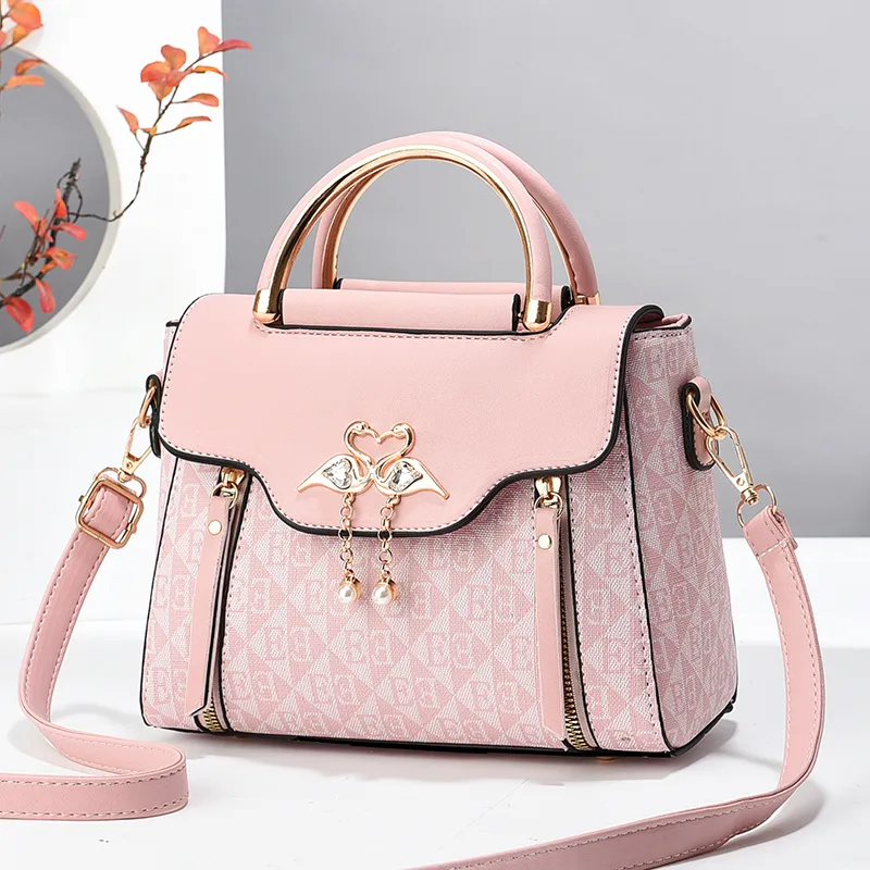 French Style Handbag Women's Luxury Print Shoulder Bag Crossbody Tote - 4