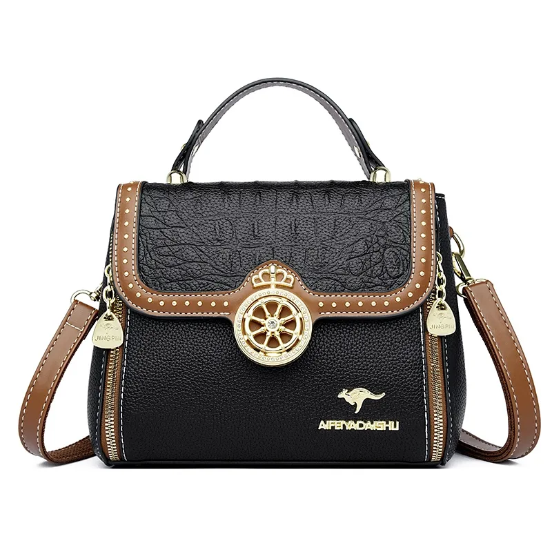 Crocodile Leather Women's Bag 2025 Fashion Tote Shoulder Crossbody Bag - 1