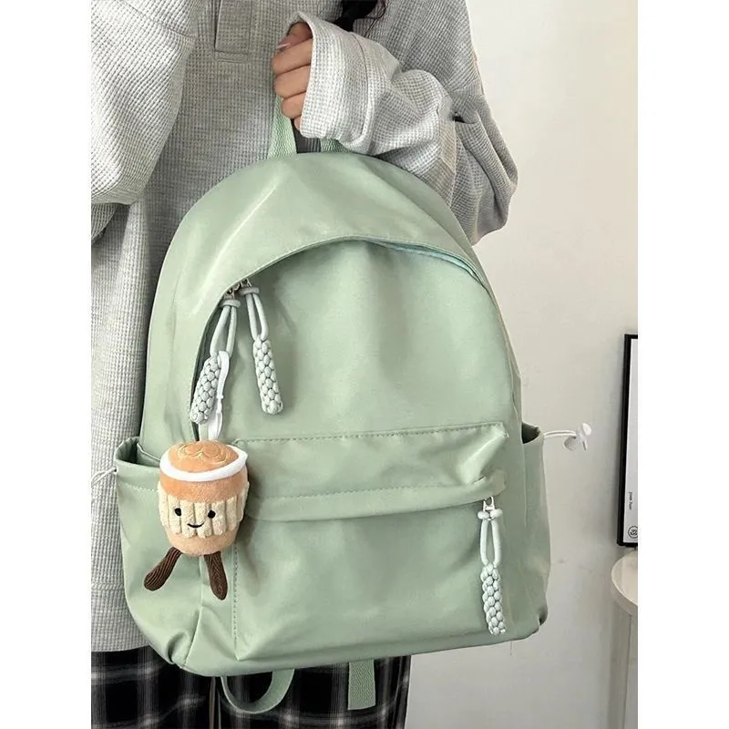 Stylish Plain Backpack for Women, Lightweight College Rucksack, School Bag - 5