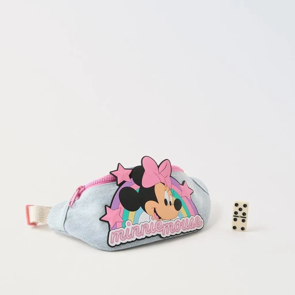 Minnie Mouse Waist Bag for Girls, Pink Cartoon Fanny Pack Crossbody Purse - 3